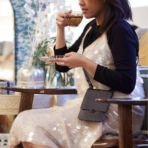 Zanj Cellphone Purse with Thin Tana Strap Black